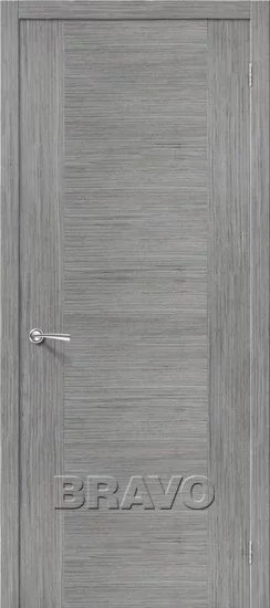 Межкомнатная шпонированная дверь Рондо серый дуб